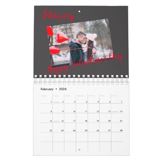 Trendy Modern Family Photo Collage 2023 Kalender (Feb 2026)