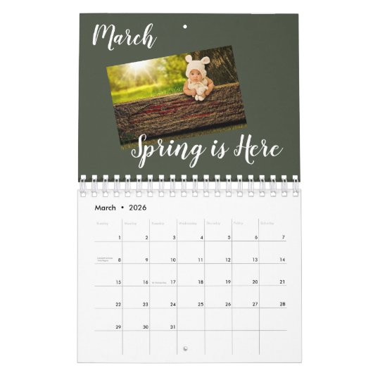 Trendy Modern Family Photo Collage 2023 Kalender (Mar 2026)