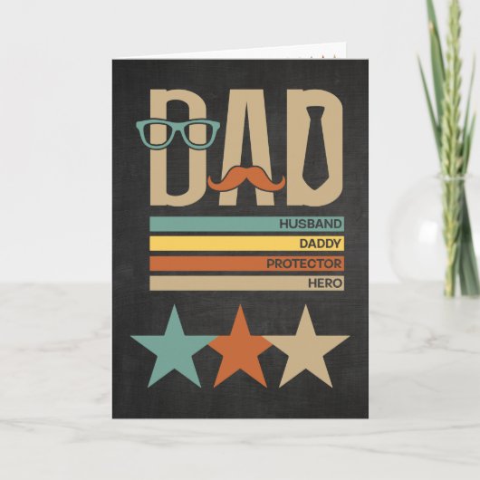 Trendy & Modern Fathers Day Gevouwen Wenskaart Kaart (Voorkant)