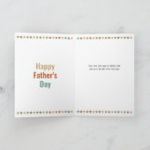 Trendy & Modern Fathers Day Gevouwen Wenskaart Kaart (Binnen)