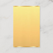 Trendy Modern Faux Gold Elegant Eenvoudige Sjabloo Visitekaartje (Achterkant)
