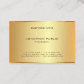 Trendy Modern Faux Gold Elegant Professional Visitekaartje (Achterkant)