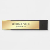 Trendy Modern Faux Gold Elegant Sjabloon Custom Deurbordje (Voorkant)