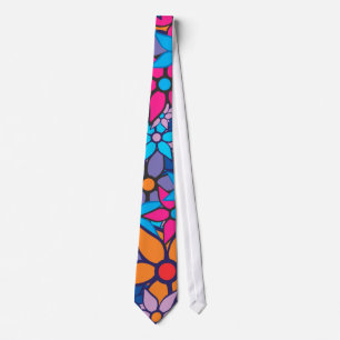 Trendy Modern Floral Pattern Stropdas
