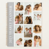 Trendy Modern Foto Grid Custom Yarly Planner (Voorkant)