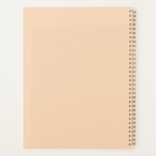 Trendy Modern Foto Grid Custom Yarly Planner (Achterkant)