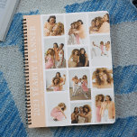 Trendy Modern Foto Grid Custom Yarly Planner<br><div class="desc">Creëer uw eigen jaarlijkse planner met deze trendy moderne sjabloon van het fotoraster. Voeg eenvoudig 12 van uw favoriete afbeeldingen toe,  verander het jaar en pas de naam en het motivatie citaat aan. Alle kleuren en tekst kunnen worden aangepast om deze jaarlijkse planner uniek voor u te maken.</div>