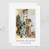 Trendy Modern Foto Kerstmis Feestdagenkaart (Voorkant / Achterkant)