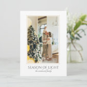 Trendy Modern Foto Kerstmis Feestdagenkaart (Staand voorkant)