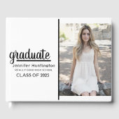 Trendy Modern Fotoklasse van 2023 Afstuderen Gastenboek (Voorkant)