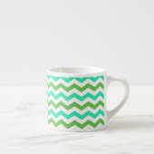Trendy, modern frisse groene chevron espresso kop (Rechts)