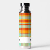 Trendy Modern Gepersonaliseerd Plaid Waterfles (Rechts)
