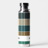 Trendy Modern Gepersonaliseerd Plaid Waterfles (Links)