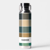 Trendy Modern Gepersonaliseerd Plaid Waterfles (Voorkant)