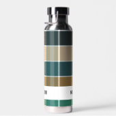 Trendy Modern Gepersonaliseerd Plaid Waterfles (Rechts)