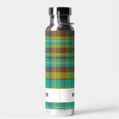 Trendy Modern Gepersonaliseerd Plaid Waterfles (Links)