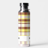 Trendy Modern Gepersonaliseerd Plaid Waterfles (Links)