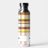 Trendy Modern Gepersonaliseerd Plaid Waterfles (Rechts)