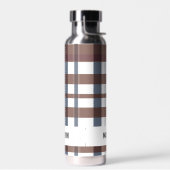 Trendy Modern Gepersonaliseerd Plaid Waterfles (Links)