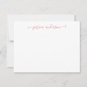 Trendy Modern Girly Classic Dusty Pink Script Notitiekaartje (Voorkant)
