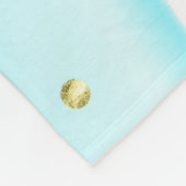 Trendy Modern Girly Glitter Floral Personalized Fleece Deken (Hoek)