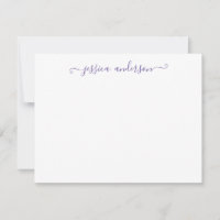 Trendy Modern Girly Stylish Violet Paars Script