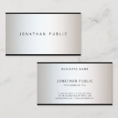 Trendy Modern Glamor Professional Creative Plain Visitekaartje (Voorkant / Achterkant)