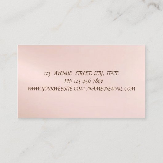 Trendy Modern Glitter Drops, Lipstick, Makeup Visitekaartje (Achterkant)