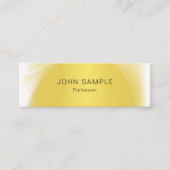 Trendy Modern Gold Blik Minimalistisch design Mini Visitekaartje (Voorkant)