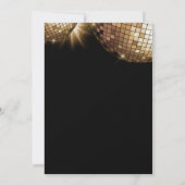 Trendy Modern Gold Disco Ball Kaart (Achterkant)