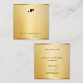 Trendy Modern Gold Elegant Professionele Sjabloon Vierkante Visitekaartje (Voorkant / Achterkant)
