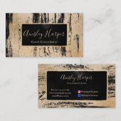 Trendy Modern Gold Liquid Marble Professional Visitekaartje (Voorkant / Achterkant)