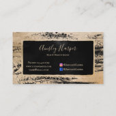 Trendy Modern Gold Liquid Marble Professional Visitekaartje (Achterkant)