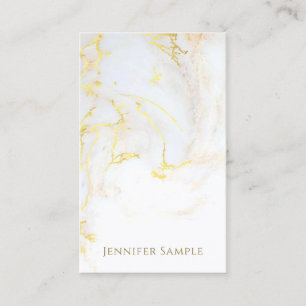 Trendy Modern Gold Marble Sjabloon Elegant Golden Visitekaartje