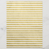 Trendy Modern Gold Stripes Glam Scrapbook Paper Briefhoofd (Voorkant)