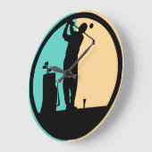 Trendy Modern Golf Theme Grote Klok (Hoek)