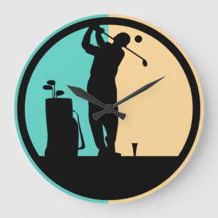 Trendy Modern Golf Theme Grote Klok