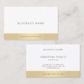 Trendy Modern Goud Eenvoudig Ontwerp Elegante Sjab Visitekaartje (Voorkant / Achterkant)