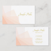 Trendy Modern Goud Handgeschreven Script Naam Eleg Visitekaartje (Voorkant / Achterkant)