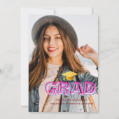 Trendy Modern Grad Photo Graduation 2026 Aankondiging (Voorkant)