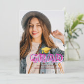 Trendy Modern Grad Photo Graduation 2026 Aankondiging (Staand voorkant)