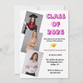 Trendy Modern Grad Photo Graduation 2026 Aankondiging (Achterkant)