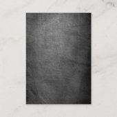 Trendy Modern Gray Chalkboard Monogram Visitekaartje (Achterkant)