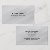 Trendy Modern Gray Elegant Professional Manager Visitekaartje (Voorkant / Achterkant)