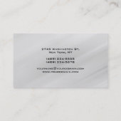 Trendy Modern Gray Elegant Professional Manager Visitekaartje (Achterkant)