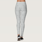 Trendy Modern Gray Polka Dot Leggings (Achterkant)