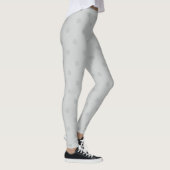 Trendy Modern Gray Polka Dot Leggings (Rechts)
