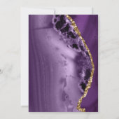 Trendy Modern green Gold Agate Wedding Invitation Kaart (Achterkant)