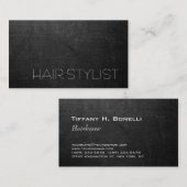 Trendy Modern Grijs Chalkboard Hair Stylist Visitekaartje (Voorkant / Achterkant)