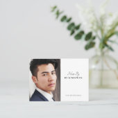 Trendy Modern Hair Stylist Photo Visitekaartje (Staand voorkant)